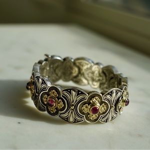 Konstantino Silver and Gold Bracelet with Gemstone Accents